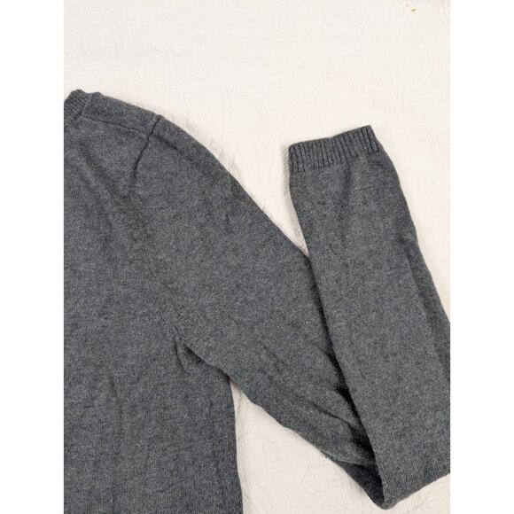 GAP Top blouse Women's Size Small Gray  Zip Back Knit cotton nylon cashmere - Picture 5 of 15